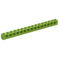 Technic Brick 1 x 16 [15 Pin Holes] (Lime)