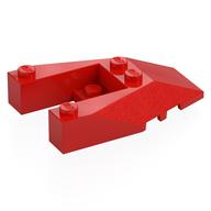 Brick Wedged, Sloped 6 x 4 Cutout, Stud Notches (Red)