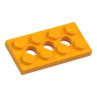 Technic Plate 2 x 4 [3 Holes] (Bright Light Orange)
