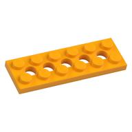 Technic Plate 2 x 6 [5 Holes] (Bright Light Orange)