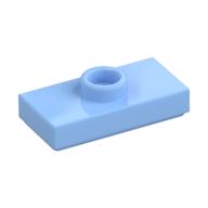 Plate Special 1 x 2 with 1 Stud with Groove and Inside Stud Holder (Jumper) (Bright Light Blue)