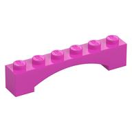Brick Arch 1 x 6 Raised Arch (Dark Pink)