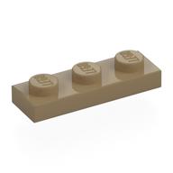 Plate 1 x 3 (Dark Tan)