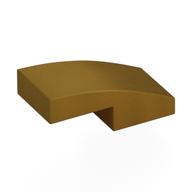 Brick Curved 2 x 1 No Studs [1/2 Bow] (Pearl Gold)