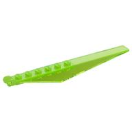 Hinge Plate 1 x 12 Locking with Angled Side Extensions and Tapered Ends, 7 Teeth (Trans-Bright Green)