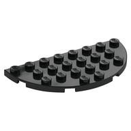 Plate Round Half 4 x 8 (Black)
