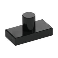 Tile Special 1 x 2 with Minifig Neck Pin (Black)