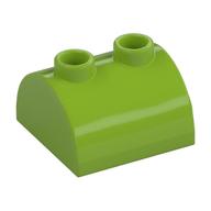 Brick Curved 2 x 2, Two Top Studs (Lime)