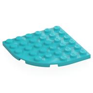 Plate Round Corner 6 x 6 (Medium Azure)