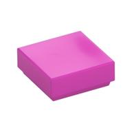Tile 1 x 1 with Groove (Dark Pink)