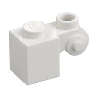 Brick Special 1 x 1 with Scroll with Open Stud (White)