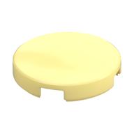 Tile Round 2 x 2 with Bottom Stud Holder (Bright Light Yellow)