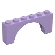 Brick Arch 1 x 6 x 2 - Thin Top without Reinforced Underside [New Version] (Lavender)