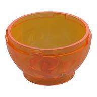 Pod, Round, Faceted 4 x 4 x 1 2/3 (Dragon Egg Bottom) (Trans-Orange)
