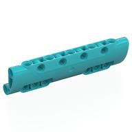 Technic Panel Curved 11 x 3 with 10 Pin Holes through Panel Surface (Medium Azure)