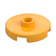 Plate Special Round 2 x 2 with Center Stud (Jumper Plate) (Bright Light Orange)