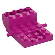 Vehicle Base, Carriage 4 x 6 x 1 2/3 with Wheel Clip Pins (Magenta)