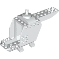 Helicopter Body 4 x 14 x 5 with Top Pin (White)