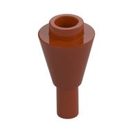 Cone 1 x 1 Inverted with Bar at Bottom (Ice Cream Cone) (Dark Orange)