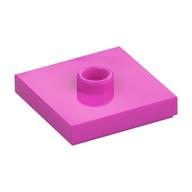 Plate Special 2 x 2 with Groove and Center Stud (Jumper) (Dark Pink)