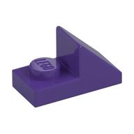 Brick Sloped 45° 2 x 1 with 2/3 Cutout [New Version] (Dark Purple)
