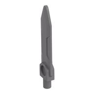 Weapon Sword, Blade with Bar, Double Edge (Flat Silver)