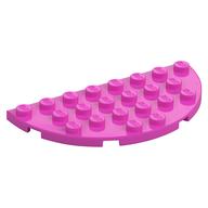 Plate Round Half 4 x 8 (Dark Pink)