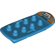 Duplo Board 3 x 6 with TTA logo and Orange Rectangles Print (Dark Azure)