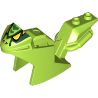 Fairing, Motorcycle, Racing (Sport) Bike, with Snake Face Print (Lime)