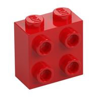 Brick Special 1 x 2 x 1 2/3 with 4 Studs on 1 Side (Red)