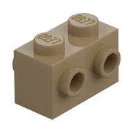 Brick Special 1 x 2 with Studs on 2 Sides (Dark Tan)