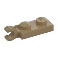 Plate Special 1 x 2 with Clip Horizontal on End (Dark Tan)