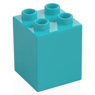 Duplo Brick 2 x 2 x 2 (Medium Azure)
