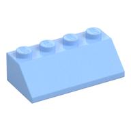Brick Sloped 45° 2 x 4 (Bright Light Blue)