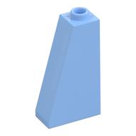 Brick Sloped 75° 2 x 1 x 3 with Hollow Stud (Bright Light Blue)