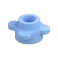 Plant, Flower, Plate Round 1 x 1 with 4 Petals (Bright Light Blue)