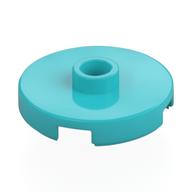 Plate Special Round 2 x 2 with Center Stud (Jumper Plate) (Medium Azure)