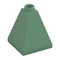 Brick Sloped 75° 2 x 2 x 2 Quadruple Convex (Sand Green)