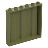 Panel 1 x 6 x 5 [Vertical Corrugated] (Olive Green)