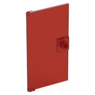 Door 1 x 4 x 6 Smooth with Chamfered Handle Plinth (Trans-Red)