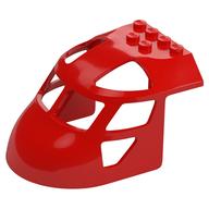 Aircraft Fuselage Curved Forward 6 x 8 Top (Red)