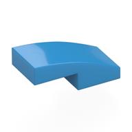 Brick Curved 2 x 1 No Studs [1/2 Bow] (Dark Azure)