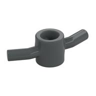 Equipment Spiral Pole Attachment - 2 Bent Handles and 3 Internal Splines (Dark Bluish Gray)