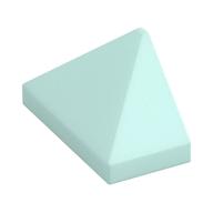 Brick Sloped 45° 2 x 1 Triple with Inside Stud Holder (Light Aqua)