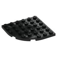 Plate Round Corner 6 x 6 (Black)