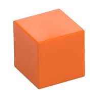 Minifig Head Special, Cube [Plain] (Orange)