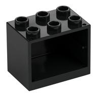 Cupboard 2 x 3 x 2 with Hollow Studs (Black)