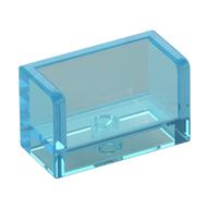 Panel 1 x 2 x 1 with Rounded Corners and 2 Sides (Trans-Light Blue)