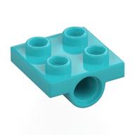 Plate Special 2 x 2 with 2 Pin Holes (Medium Azure)