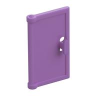 Door 1 x 2 x 3 with Vertical Handle, Round Handle Holes on Back (Medium Lavender)